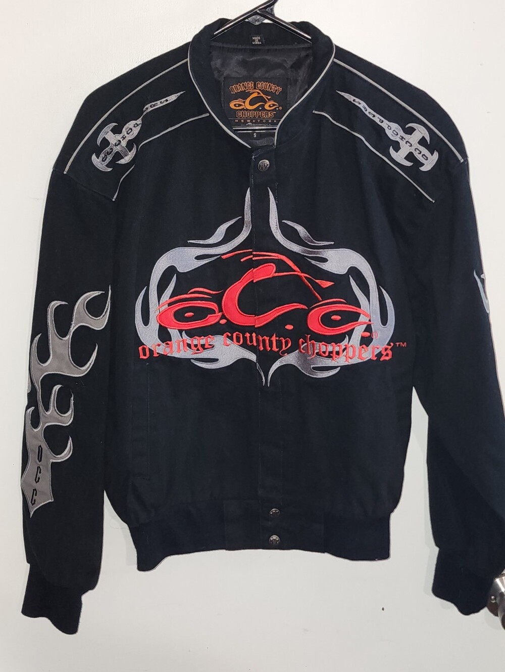 Orange County Choppers Vintage Men’s Black Logo Bomber Racing Jacket